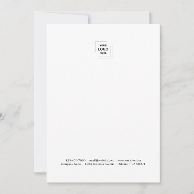 Business Logo | Modern Minimalist Clean Simple Card (Front)