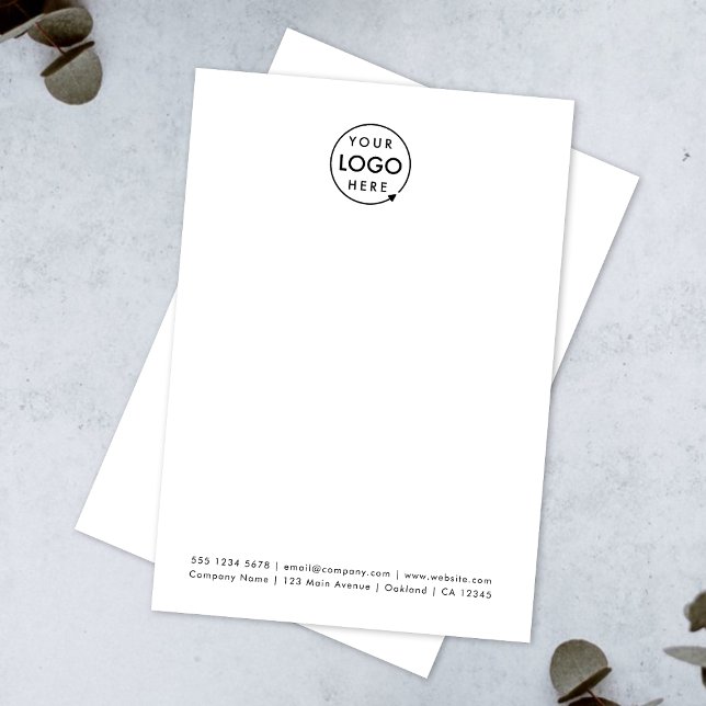 Business Logo | Modern Minimalist Clean Simple Card (Modern minimal vertical logo business note card by Guava - clean, simple, and professional.)