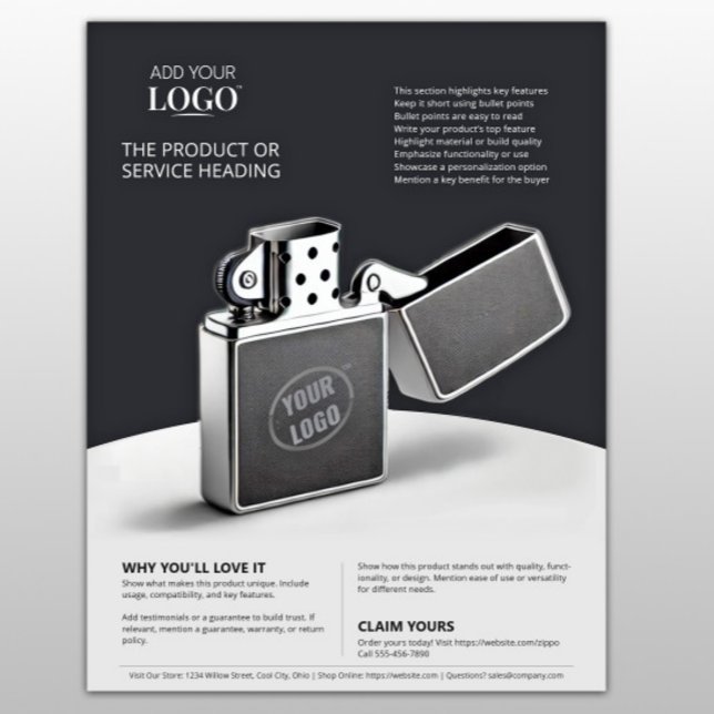 Business Logo Modern Product Showcase Marketing Flyer (Creator Uploaded)