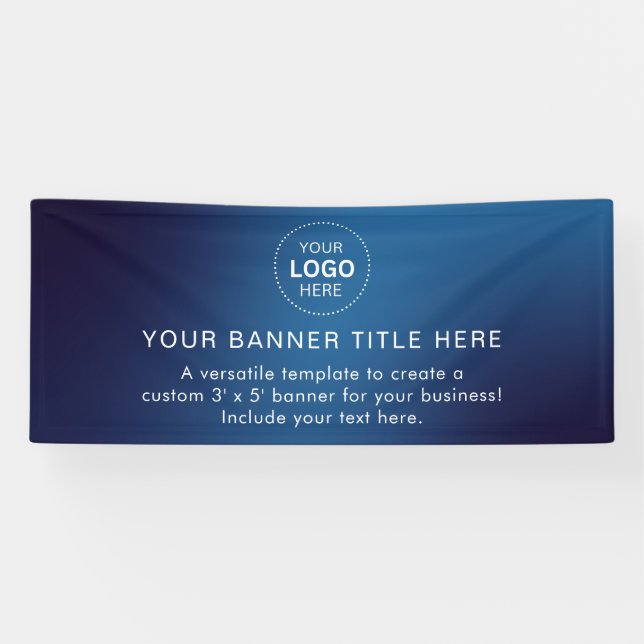 Business Logo Modern Professional 6' Banner (Horizontal)