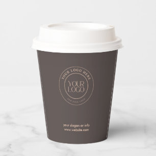 Business Logo Modern Professional Barista Paper Cups