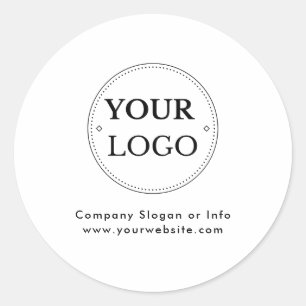 Business Logo Modern Professional Classic Round Sticker
