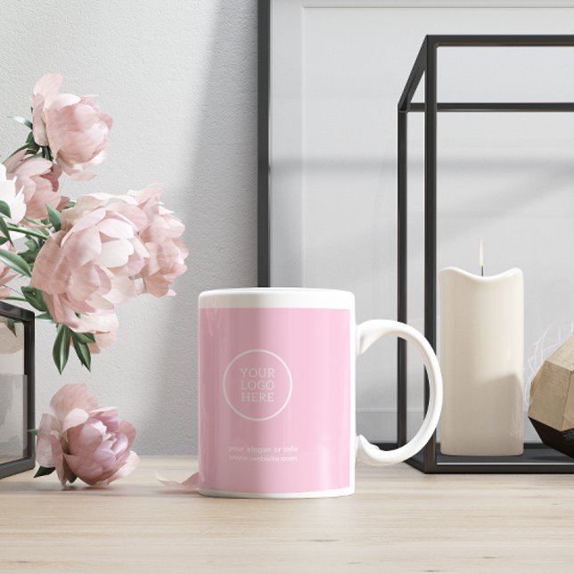 Business Logo | Modern Professional Pink Coffee Mug (Creator Uploaded)
