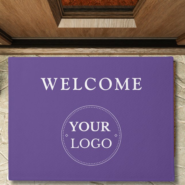 Business Logo Modern Promotional Purple Doormat (Creator Uploaded)