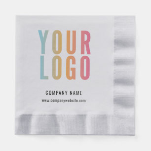 Business Logo Modern Promotional Silver Napkin