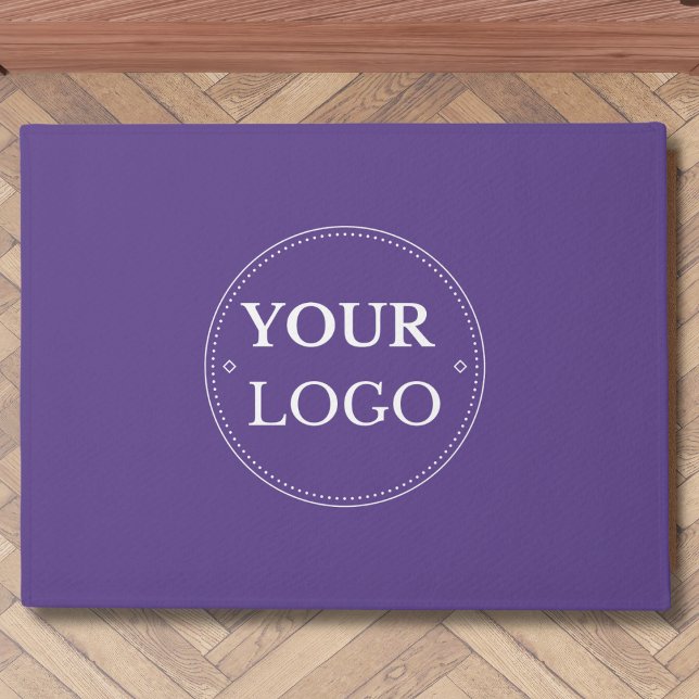 Business Logo Modern Purple Promotional  Doormat (Creator Uploaded)
