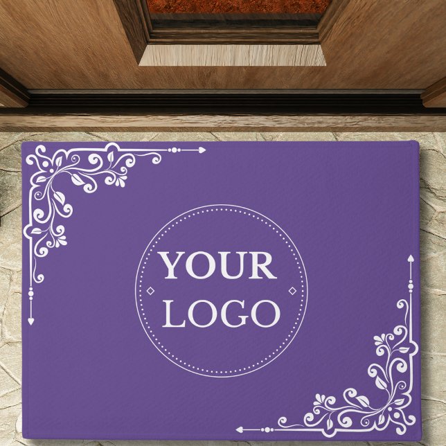 Business Logo Modern Purple Promotional  Doormat (Creator Uploaded)