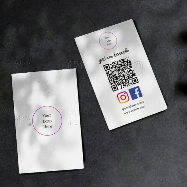 Business Logo | Modern QR Code Social Template Business Card (Creator Uploaded)