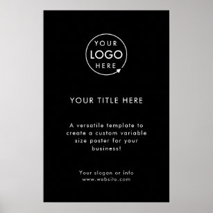 Business Logo   Modern Simple Black Promotional Poster