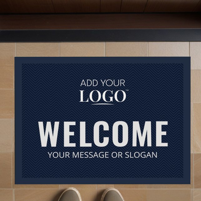 Business Logo Modern Stylish Professional Welcome Doormat (Creator Uploaded)