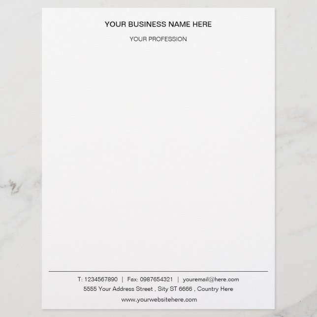 Business Logo Name Address Info Letterhead (Front)