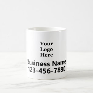 Business Logo Name and Phone Number  Coffee Mug