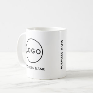 Business Logo Name Brand White Coffee Mug