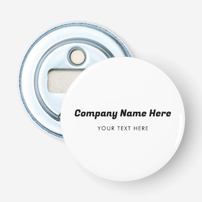 Business Logo Name Company Promotional Corporate Bottle Opener (Front)