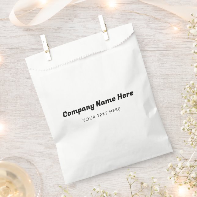 Business Logo Name Company Promotional Corporate Favour Bag (Clipped)