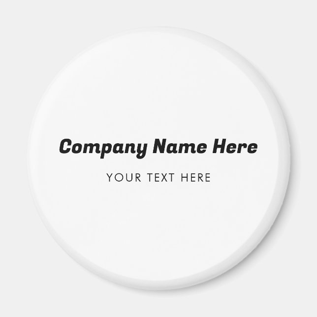 Business Logo Name Company Promotional Corporate Magnet (Front)