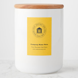 Business Logo Name Custom Food Container Label