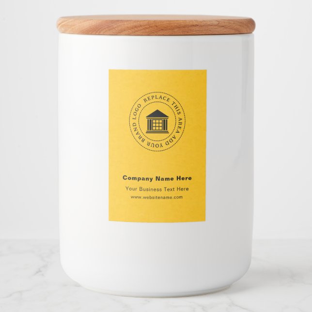 Business Logo | Name | Custom Food Container Label (Front)