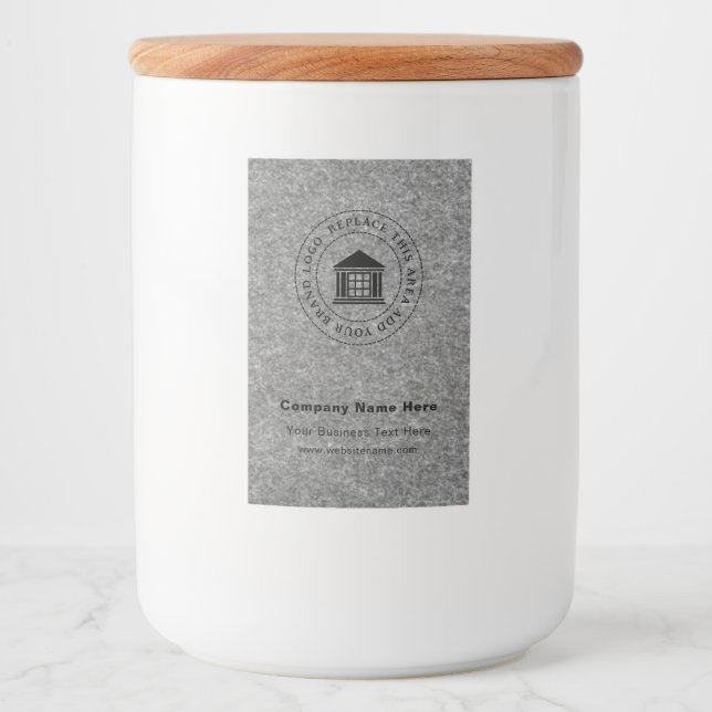 Business Logo | Name | Custom Food Container Label (Front)