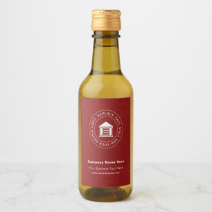 Business Logo Name Custom Mini Wine Bottle Label