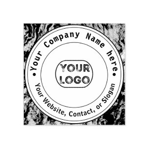 Business Logo Name Custom Rubber Stamp