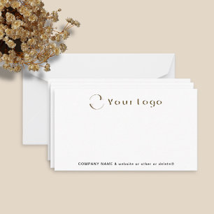 Business logo Name Minimal Company White Custom Card