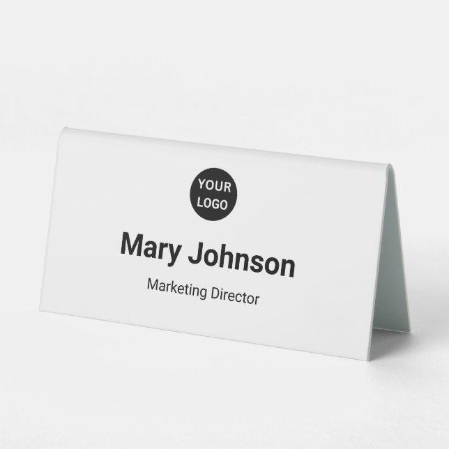 Business Logo Name Professional Job Title White (Front)