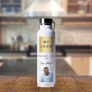 Business logo name signature photo brand colour water bottle