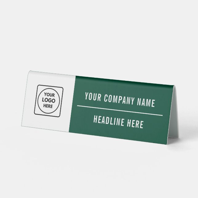 Business Logo Name Table Tent Template (Front)