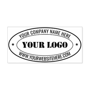 Business Logo Name Website Oval Stamp Example
