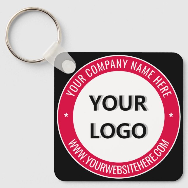 Business Logo Name Website Promotional Keychain (Front)