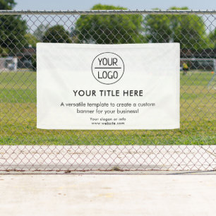 Business Logo   Navy Blue Professional 5' Banner