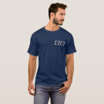 Business Logo Navy T-Shirt<br><div class="desc">Simple custom navy business template in modern minimalist style with easy to update template for your company logo. Company logo on front left; large company logo and custom text on back. Designed with a horizontal logo banner image (2560 x 1440 px), you can customise by changing the text and image...</div>