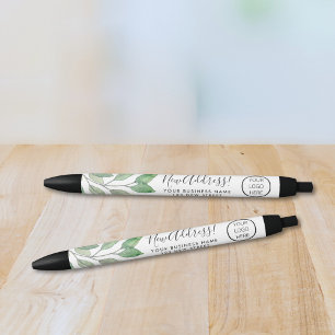 Business Logo New Address Black Ink Pen