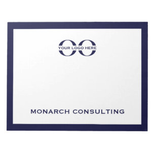 Business Logo Notepad Navy Blue
