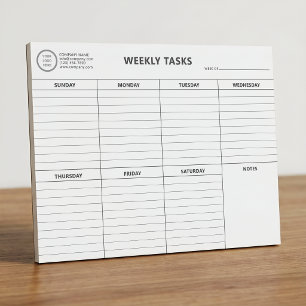 Business Logo Notepad Weekly Task Organiser