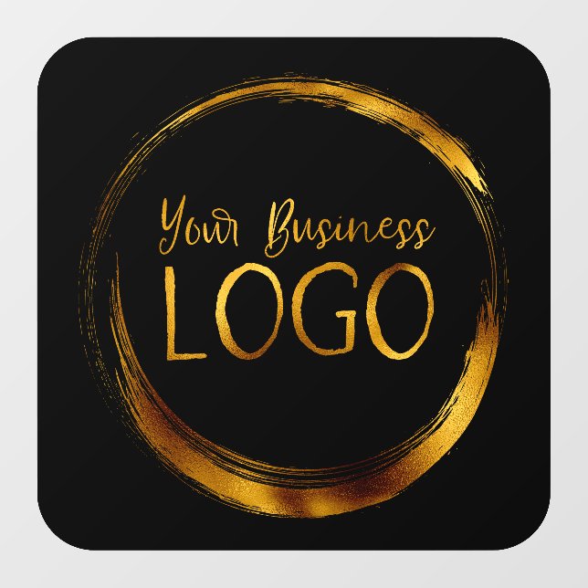 Business Logo on Black Rounded Corner Square (Sheet)
