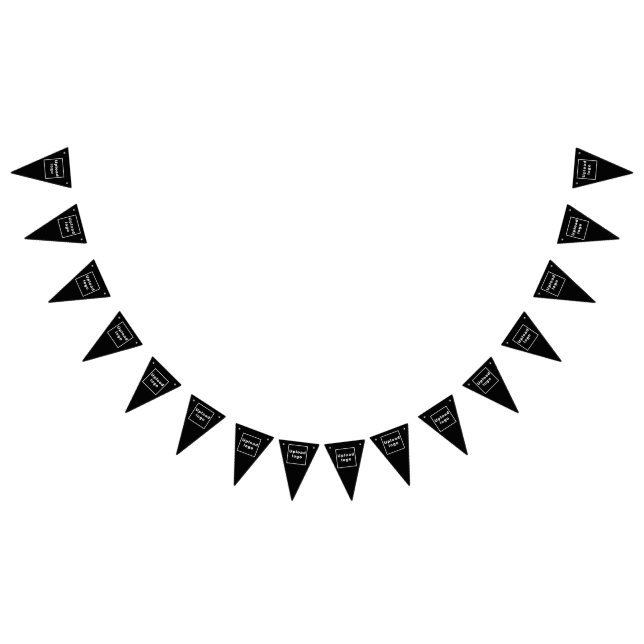 Business Logo on Black Triangle Bunting Banner (All)