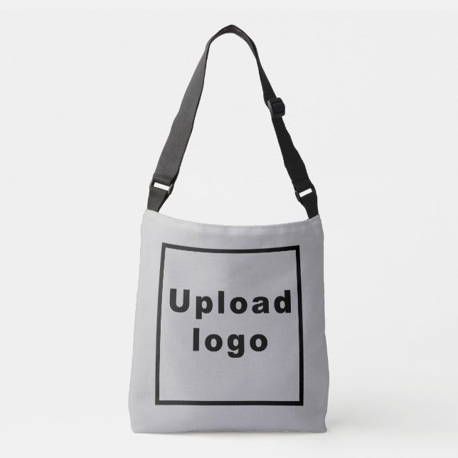 Business Logo on Grey Crossbody Bag (Front)