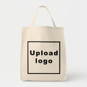 Business Logo on Grocery Tote Bag