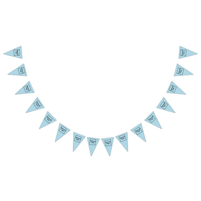 Business Logo on Light Blue Triangle Bunting (All)