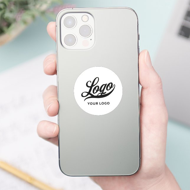 Business Logo on Off White Circle Company Phone (Phone)