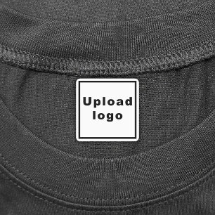 Business Logo on Square Shape Iron On Label