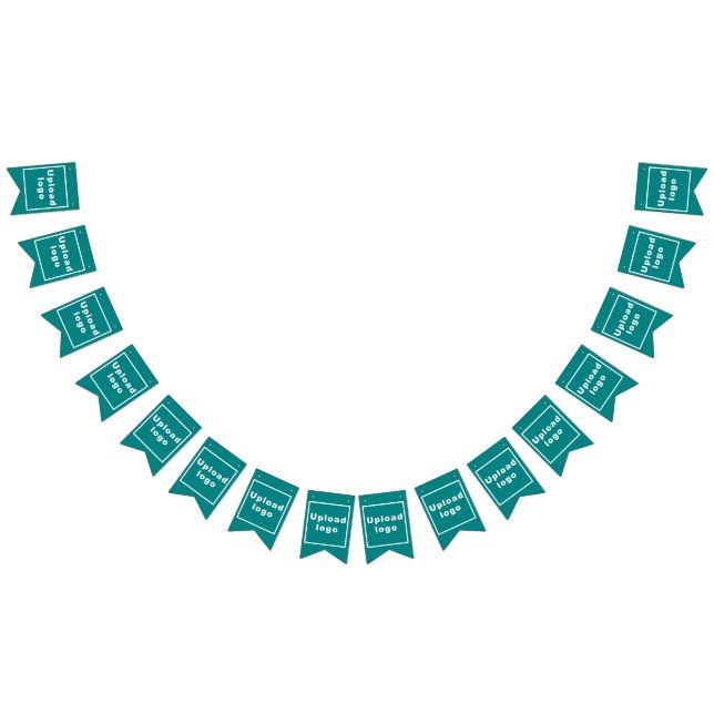 Business Logo on Teal Green Swallowtail Bunting (All)