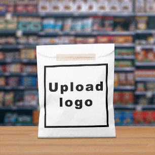 Business Logo on White Paper Bag