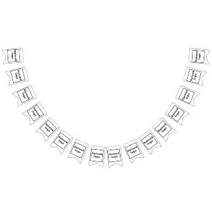 Business Logo on White Swallowtail Bunting Banner