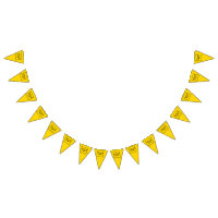 Business Logo on Yellow Triangle Bunting Banner