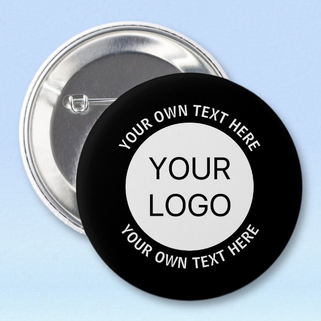 Business Logo or Any Image & Editable Text 6 Cm Round Badge (Creator Uploaded)