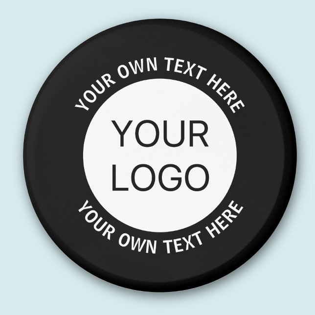 Business Logo or Any Image & Editable Text Magnet (Creator Uploaded)