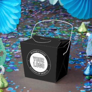 Business Logo or Design & Editable Text Template Favour Box